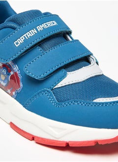 MARVEL Marvel Captain America Print Sneakers with Hook and Loop Closure  - Image 5
