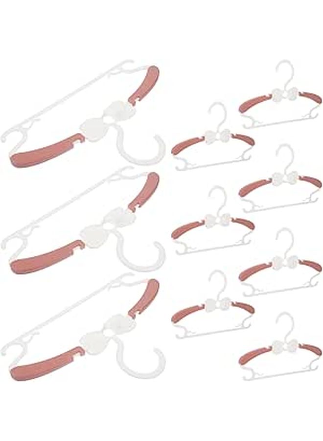 10pcs Telescopic Plastic Hangers For Nursery And Newborn Clothing Closet Organizers - Image 1