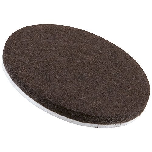 Soft Touch وسادات أثاث من الفelt ذاتية اللصق SoftTouch – 2-1/2" دائرية لحماية الأرضيات الثقيلة من الخشب، البلاط واللامينيت – مقاومة للخدوش، تقلل الضوضاء، بني، 4 قطع - Image 2