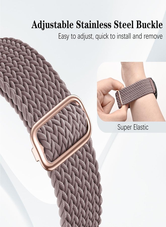 Bolesi Braid Bands for Garmin Venu 4 41mm/Venu 2S/Venu 3S/Vivoactive 4S/Vivomove 3S, 3 Pack 18mm Stretchy Nylon Loop Soft Sport Band Quick Release Wristband Breathable Elastic Strap for Men Women - Image 3