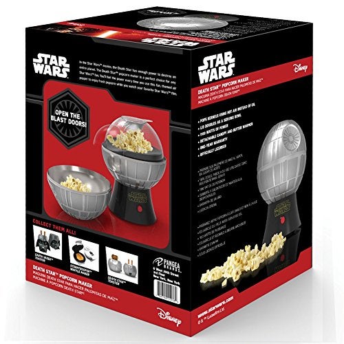 Uncanny Brands Star Wars Death Star Popcorn Maker - Hot Air Style with Removable Bowl - Image 2