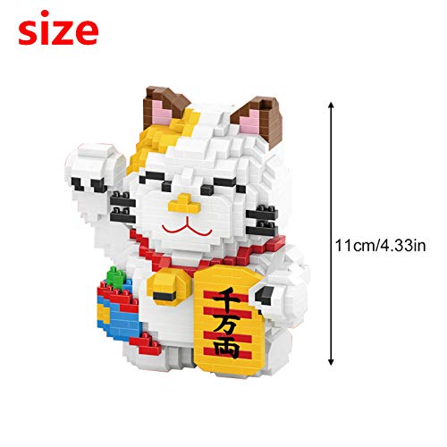 Larcele Cat Micro Building Blocks Pet Mini Building Toy Bricks1163 Pieces KLJM02 Fortune CatModel 4569 - Image 5