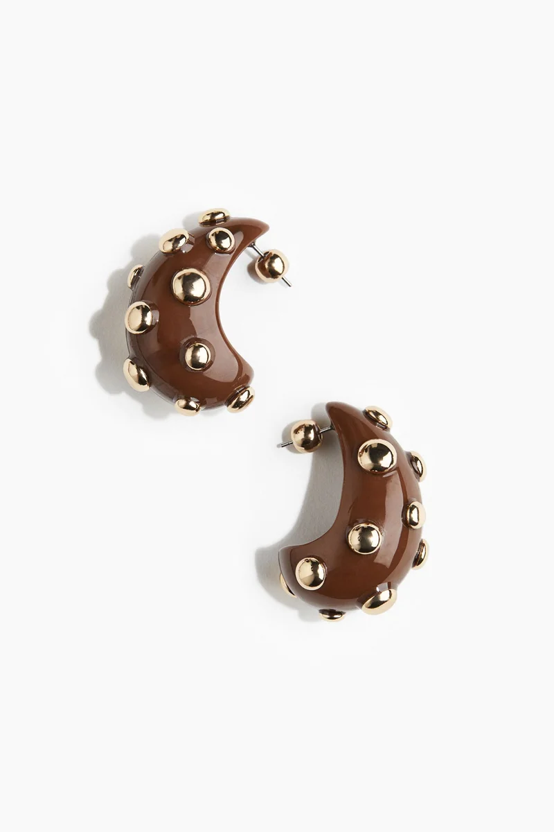 اتش اند ام Studded Dome Earrings