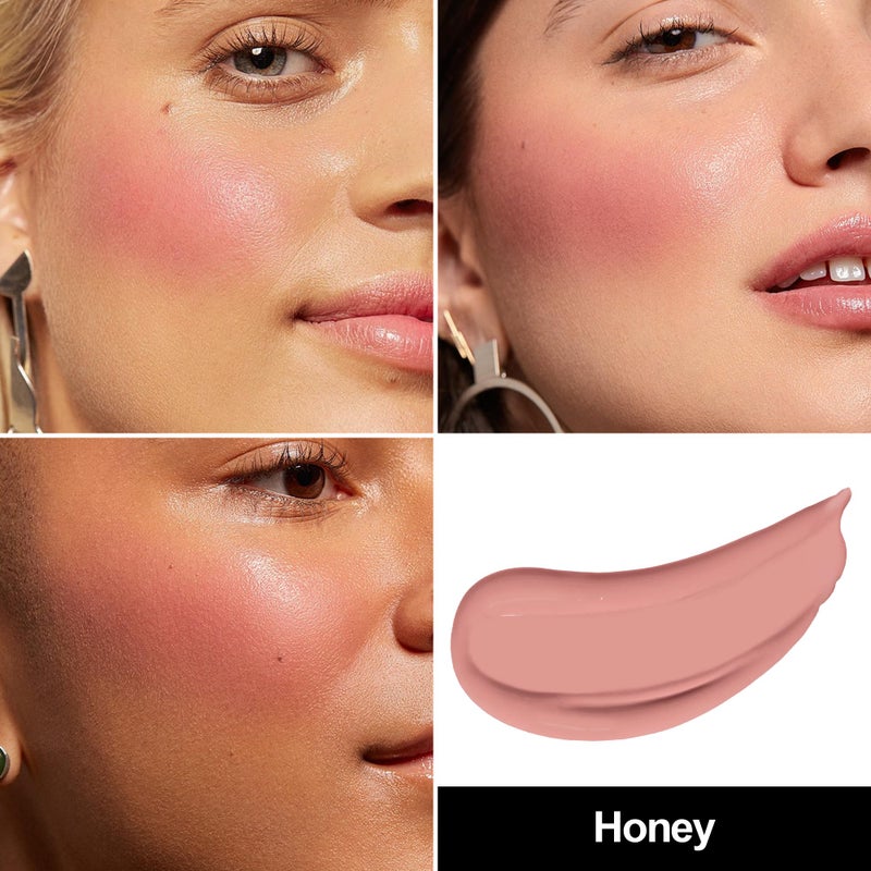 FV Liquid Blush, Long Lasting Buildable Cream Cheek Tint with High-Pigment Color, Weightless Blendable Formula for Natural Dewy Finish (Honey) - Image 2