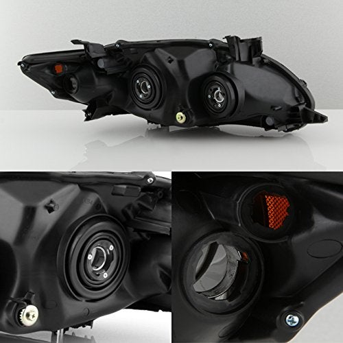 AKKON - For Black Smoked For 2011 2012 2013 Toyota Corolla Headlights Head Lamps Direct Replacement Left + Right Pair Set - Image 3