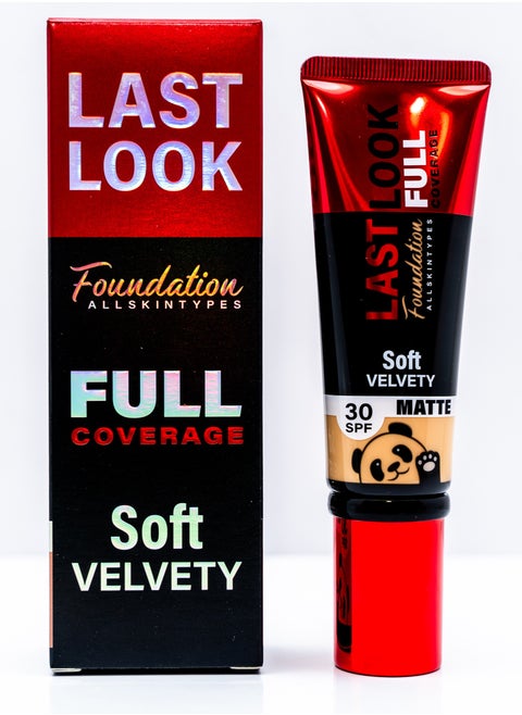 Full Coverage Soft Velvety Foundation SPF 30, Matte Finish, All Skin Types - No. 103
