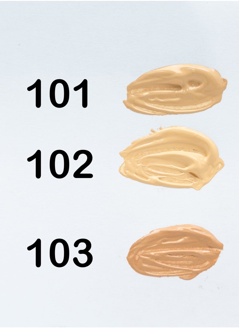 Last Look - Full Coverage Soft Velvety Foundation SPF 30, Matte Finish, All Skin Types - No. 103 - Image 1