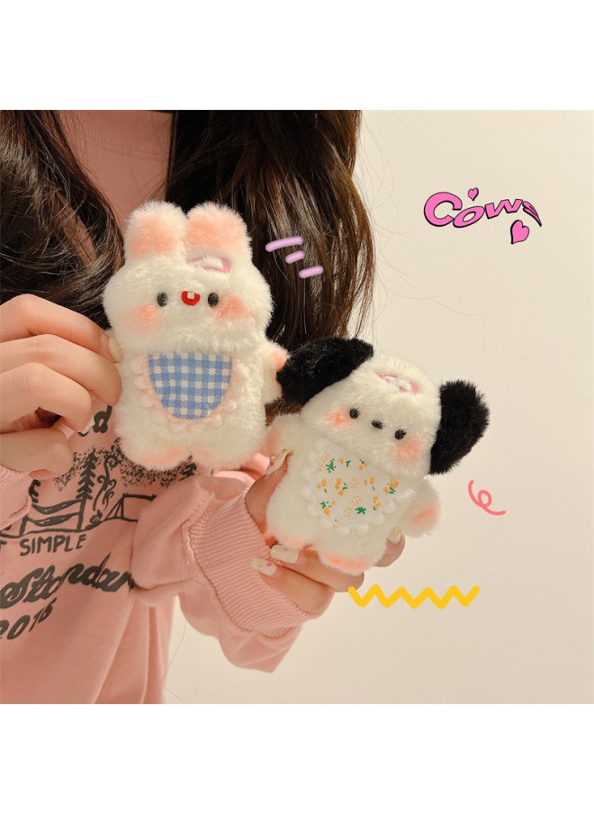 Generic - Plush Apron Rabbit For Apple AirPods Pro Earphone Case AirPods 1/2/3 Generation Cute Third Generation-Color:Blue Apron Rabbit]-Applicable Model:airpods 3 Generation - Image 1