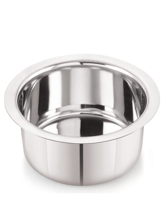 Neelam Tope/Patila - Flat Bottom, Stainless Steel, 12 inch 1pcs Set - Image 1