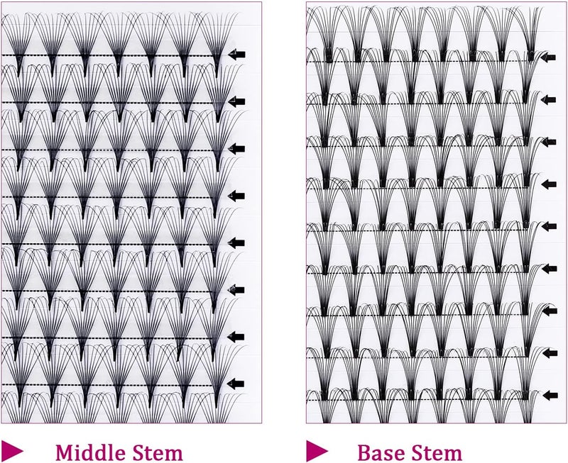 FADLASH Premade Lash Fans 10D 0.07 Volume Eyelash Extensions D Curl 10mm Pro Point Thin Base Lash Extension Supplies Volume Lashes Premade (10D-0.07-D, 10mm) - Image 2