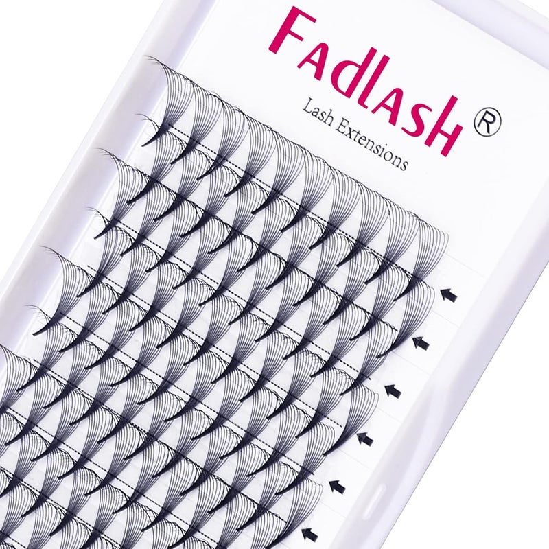 FADLASH Premade Lash Fans 10D 0.07 Volume Eyelash Extensions D Curl 10mm Pro Point Thin Base Lash Extension Supplies Volume Lashes Premade (10D-0.07-D, 10mm) - Image 1