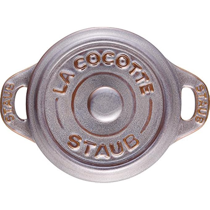 STAUB Ceramic 10Cm Grey Mini Cocotte High Grade Ceramic Enamelled Surface Suitable For Microware Oven And Freezer Dishwasher Safe - Image 2