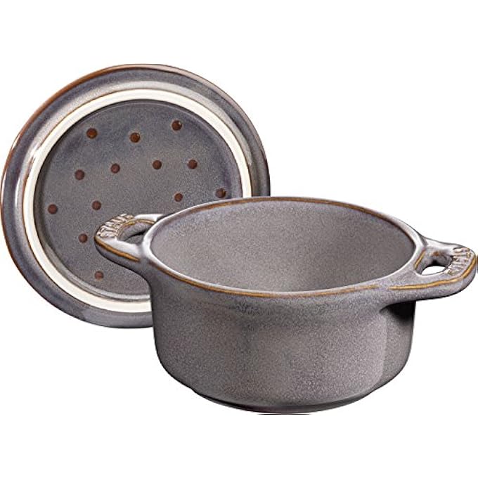 STAUB Ceramic 10Cm Grey Mini Cocotte High Grade Ceramic Enamelled Surface Suitable For Microware Oven And Freezer Dishwasher Safe - Image 3