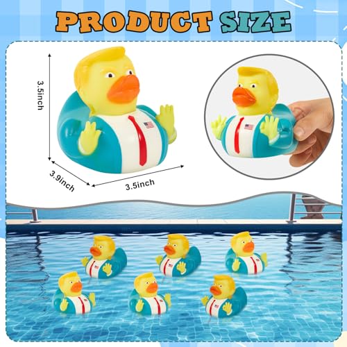 Auvitaya Baby Bath Toy Rubber Ducks Squeak Ducking Funny Duckies Toy for Children Kids Baby Showers Bath Time Birthday Gifts Party Favors - Image 5