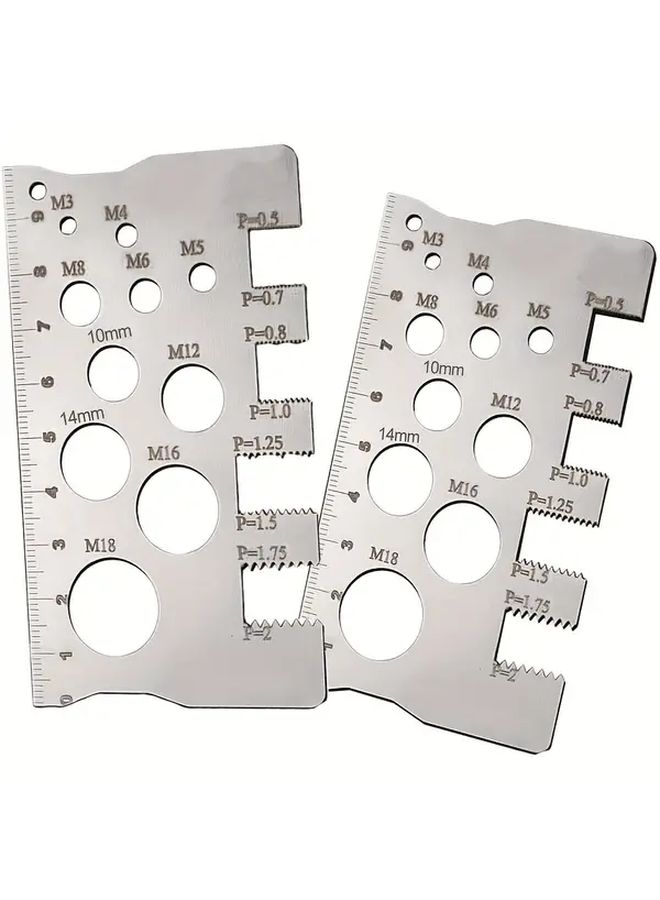 1pc 304 Stainless Steel Screw Gauge Precision Thread Pitch Measurement Heavy Duty Industrial Tool For Mechanical Engineering Manufacturing - Image 5