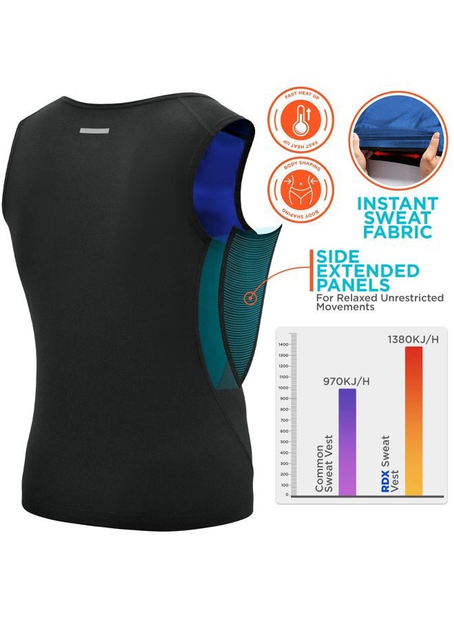 Rdx Men Sauna Vest, Sweat Workout Shirt, Waist Trainer, Corset, Compression Body Shaper Zipper and Seamless - Image 4
