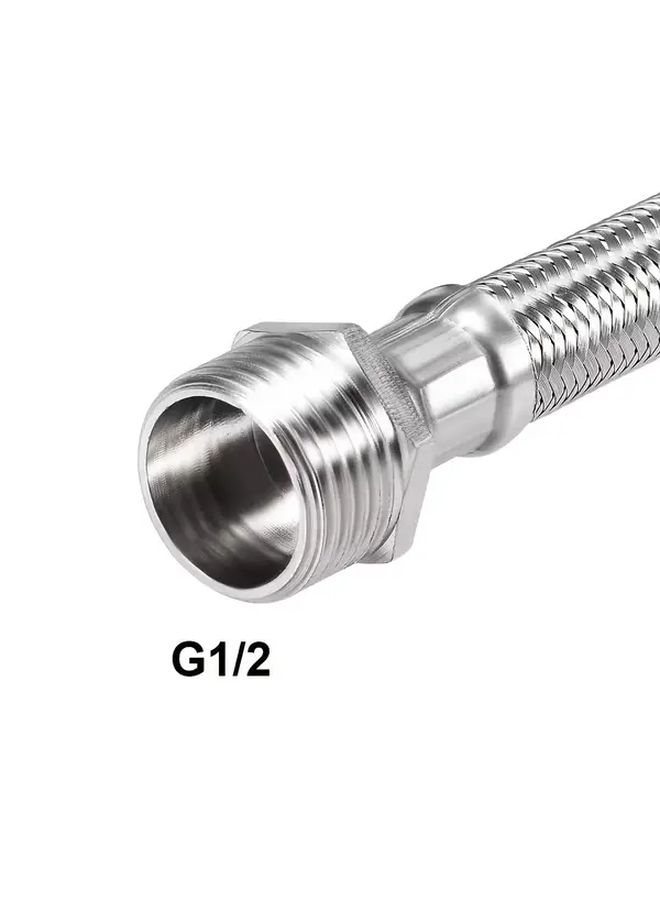 2Pcs 304 Stainless Steel Braided Hose G1/2 Female To Male 23 62 Inch Flexible Connector - Image 4