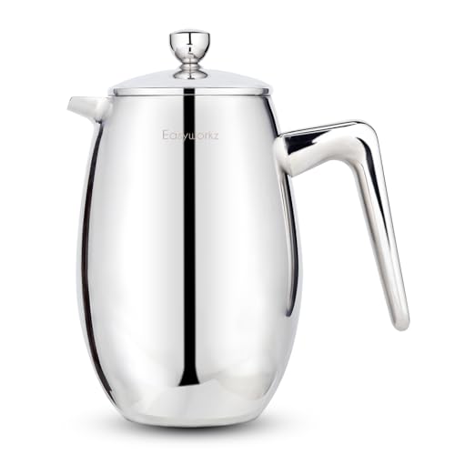 Easyworkz Nando French Press 23 oz Double Wall Insulated Thermal Coffee Maker304 Stainless Steel Cafetiere