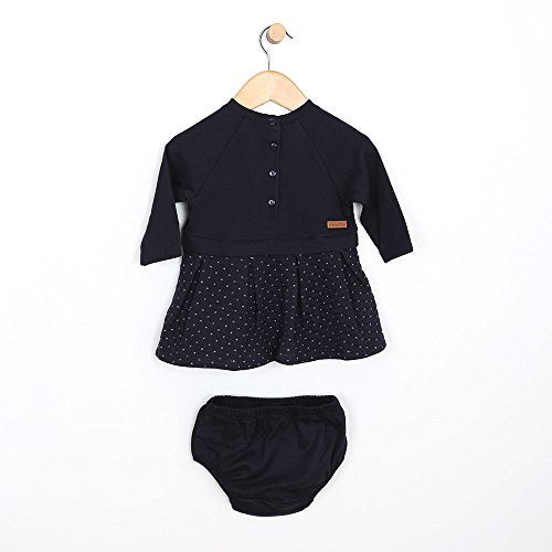 Robeez Baby Girls' Quilted Dress & Diaper Cover, Navy, 3 Months - Image 3