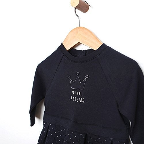 Robeez Baby Girls' Quilted Dress & Diaper Cover, Navy, 3 Months - Image 4