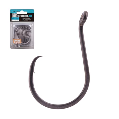 BKK Offset Heavy Circle Hook 90 25Pack 2X Super Slide Coating Needle Point - Image 1