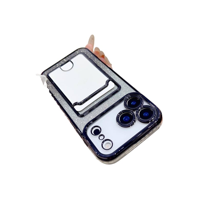 Protective Case | Shockproof Cover for iPhone 15 / 15 Plus / 15 Pro / 15 Pro Max | Card Holder | Black | Silicone - Image 5