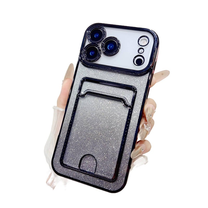 Protective Case | Shockproof Cover for iPhone 15 / 15 Plus / 15 Pro / 15 Pro Max | Card Holder | Black | Silicone - Image 1
