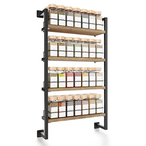 ZICOTO Space Saving Spice Rack Organizer Shelf for Wall Mount - Easy To Install Modern Hanging Racks For up to 56 Jars - Perfect Seasoning Organizer For Your Kitchen - Image 1