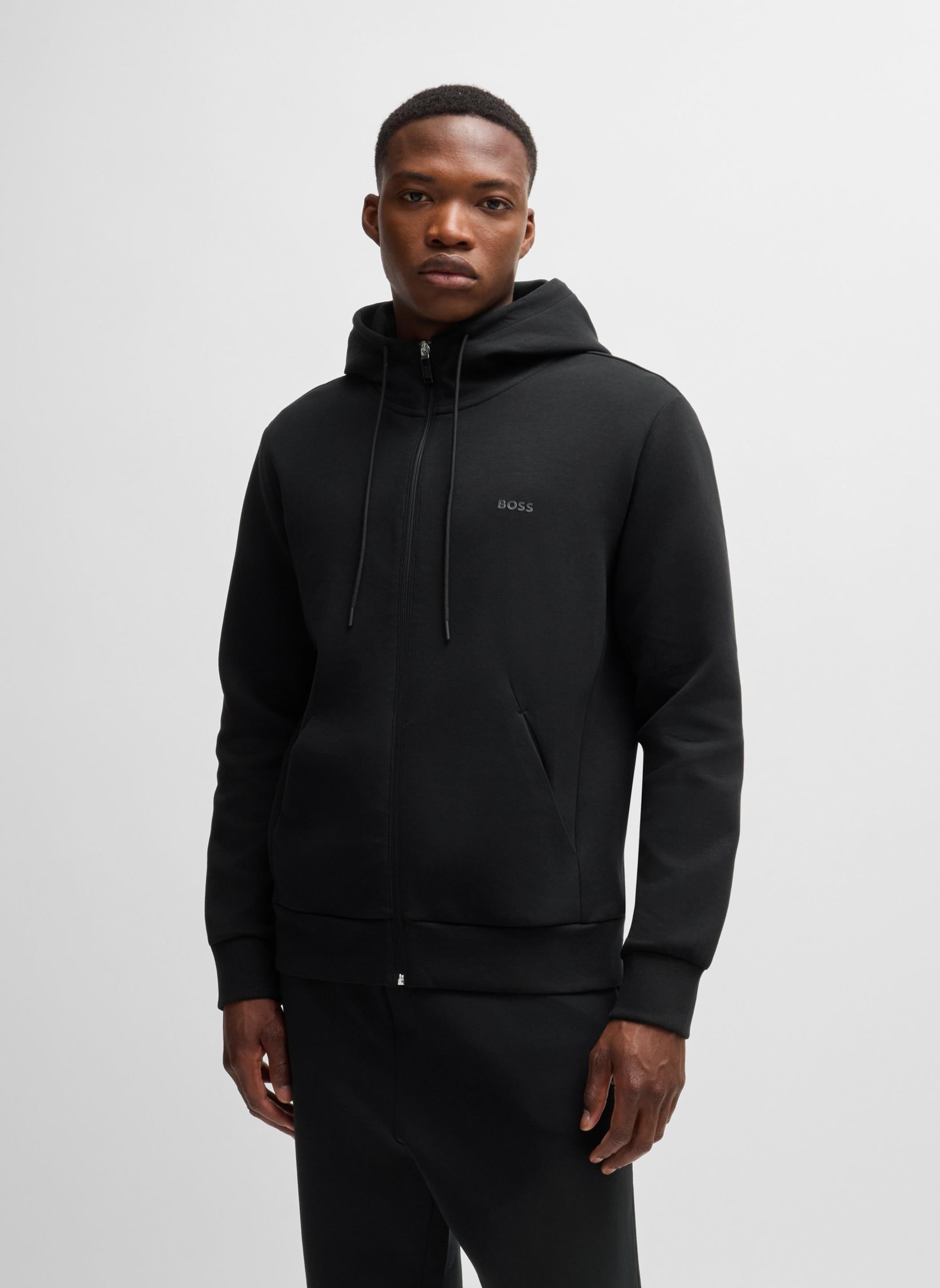 【関税込み】BOSS フーディ & ジップアップ BOSS ジップアップ パーカー | グレー | FARFETCH JP