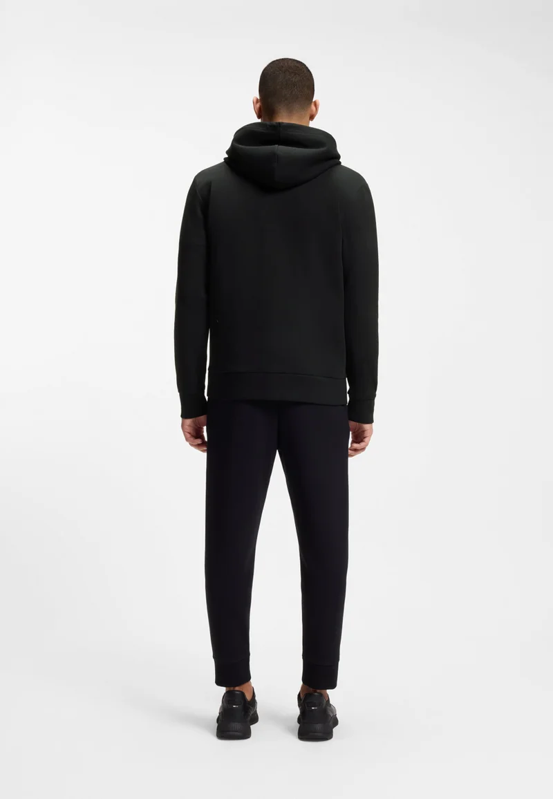 بوس هودي قطن مطاطي بسحاب وطبعة شعار