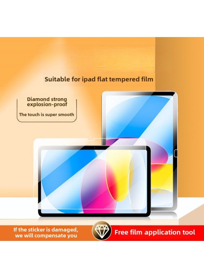 Suitable For Ipad Tempered Film Ipad9 Generation 2022 Air5/4 Protective Film Ipad11 Inch 10.2/9.7 Inch-Color:12d Explosion-proof Diamond Film  + Free Artifact-Size:Ipad Pro (2018) 11inch - Image 2