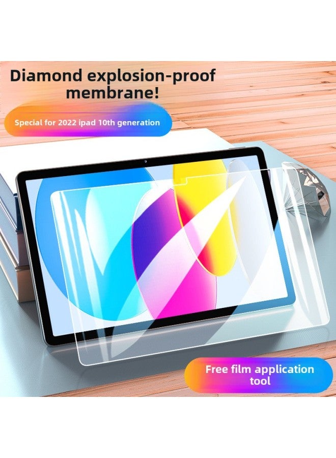 Suitable For Ipad Tempered Film Ipad9 Generation 2022 Air5/4 Protective Film Ipad11 Inch 10.2/9.7 Inch-Color:12d Explosion-proof Diamond Film  + Free Artifact-Size:Ipad Pro (2018) 11inch - Image 3