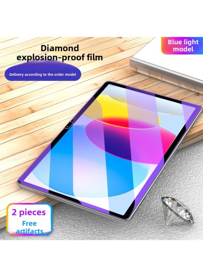Suitable For Ipad Tempered Film Ipad9 Generation 2022 Air5/4 Protective Film Ipad11 Inch 10.2/9.7 Inch-Color:12d Explosion-proof Diamond Film  + Free Artifact-Size:Ipad Pro (2018) 11inch - Image 1