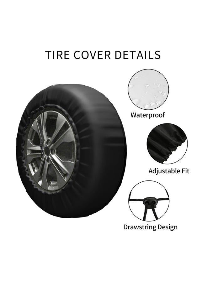 kdkdua Life is Better Around The Campfire Rv Spare Tire Cover for RV Trailer Camper Wheel Protectors Weatherproof Universal for Trailer Rv SUV Truck Travel Trailers (14 inch) - Image 4