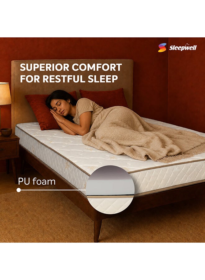 Sleepwell Utsav 2.0 Medium Firm| Plush Resitec Foam Mattress for Superior Comfort |Hard PU Foam for Spinal Support | Breathable Quilted Layer | Neem Fresche Protection | 200x90x15 - Image 2