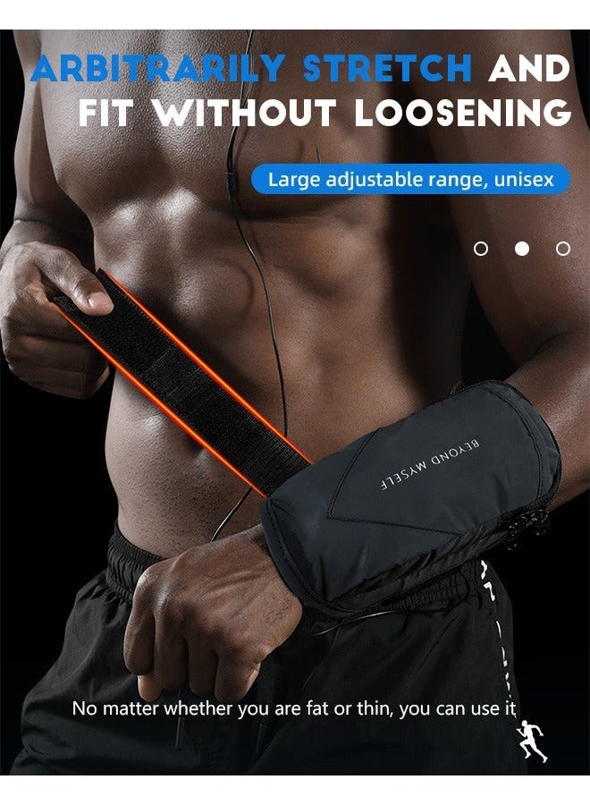 أس تس إل حامل سوار الهاتف الخلوي للهاتف المحمول، سوار ذراع الجري المقاوم للماء معصم، حامل هاتف خلوي عاكس لممارسة التمارين الرياضية، متوافق مع الهواتف الذكية حتى 7 بوصة والأشياء الصغيرة - Image 5