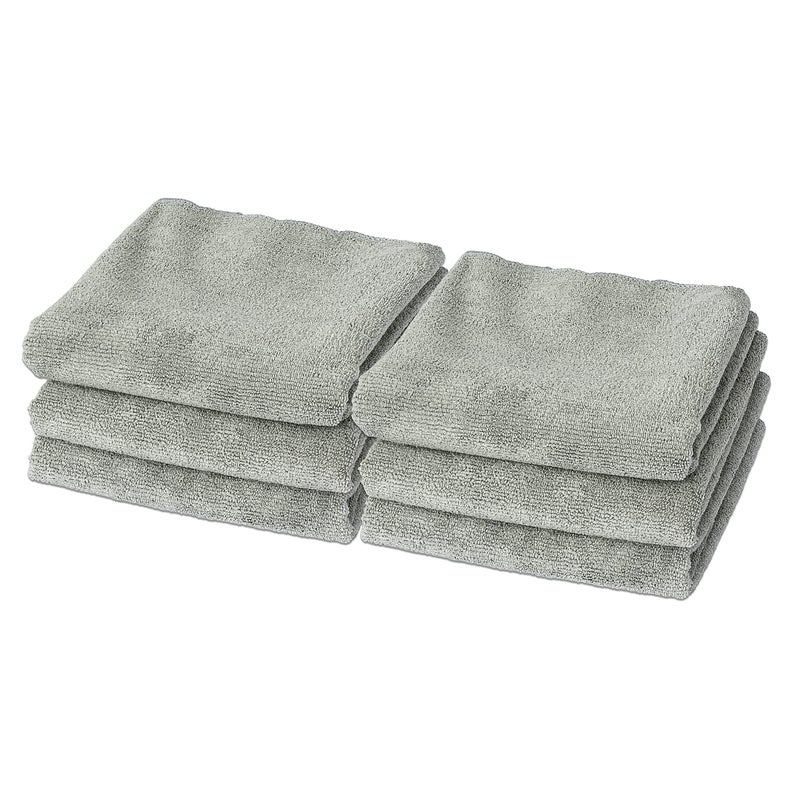 Eurow Microfiber Gym Towels Super Absorbent  Quick Drying Sweat Towels for Fitness Sports Yoga Workout Sauna Face  Equipment Soft  Reusable16x27 Inches 6Pack Gray