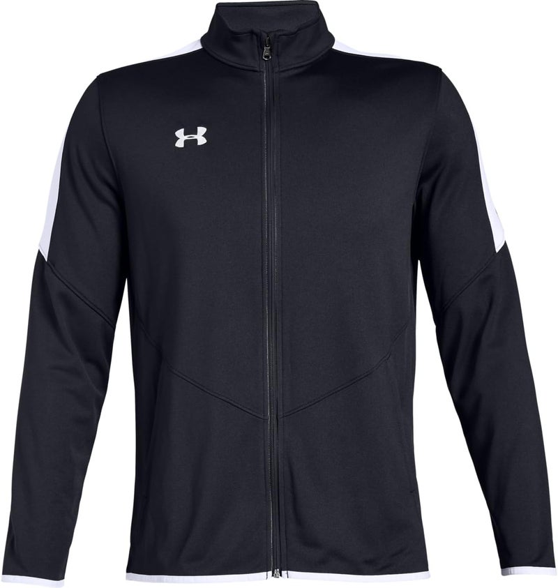 UNDER ARMOUR جاكيت تحت درع للرجال من نسيج ريفال - أسود/أبيض - Image 3