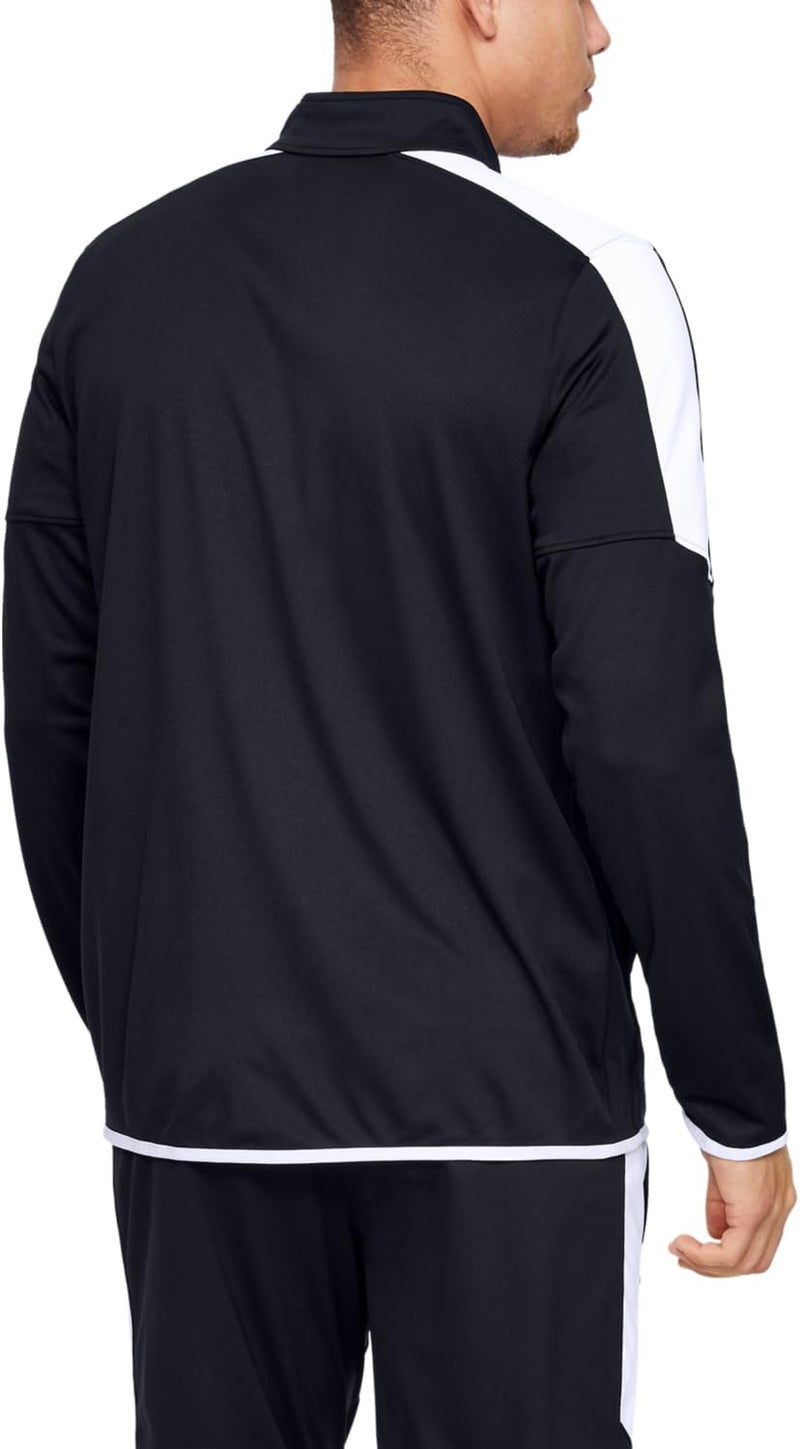 UNDER ARMOUR جاكيت تحت درع للرجال من نسيج ريفال - أسود/أبيض - Image 2