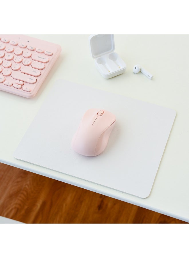 Solid Color Leather Mouse Pad Office Computer Large Desktop Protection Pad Waterproof Household Oversized Table Mat Pvc Tablecloth-Color:40*80cm-Pattern:NP015 Icelandic White  - Image 1