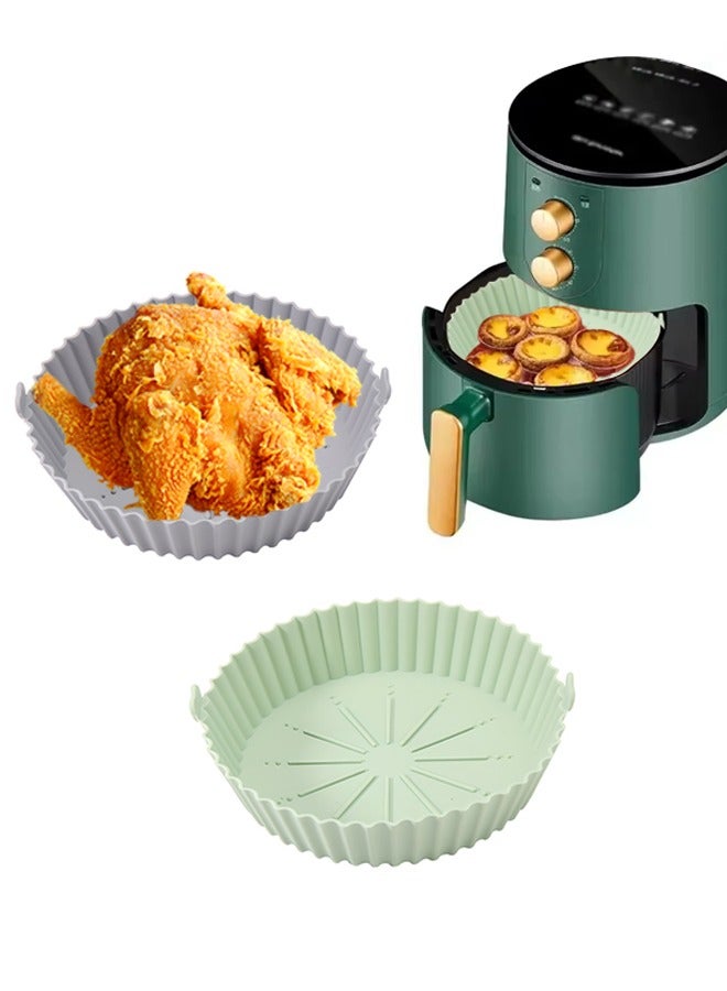 2 Pcs Airfryer Liners, Reusable Air Fryer Silicone Liners High temperature resistant and non-stick easy to clean  - Image 1
