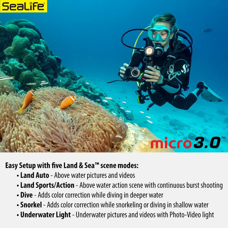 SeaLife Micro 3.0 Pro 3000 Underwater Camera & Light Set for Photography and Video, Easy Set-up, Wireless Transfer, Includes Sea Dragon Travel case - Image 5
