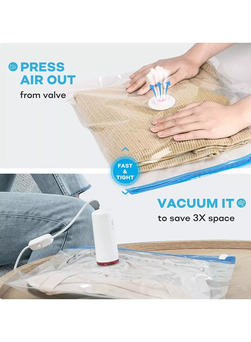 VMstr Travel Vacuum Storage Bag with USB Electric Pump, white - Image 4