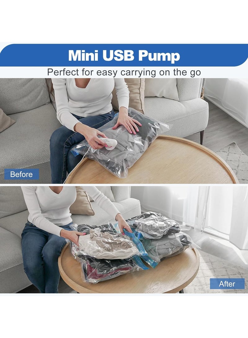 VMstr Travel Vacuum Storage Bag with USB Electric Pump, white - Image 2