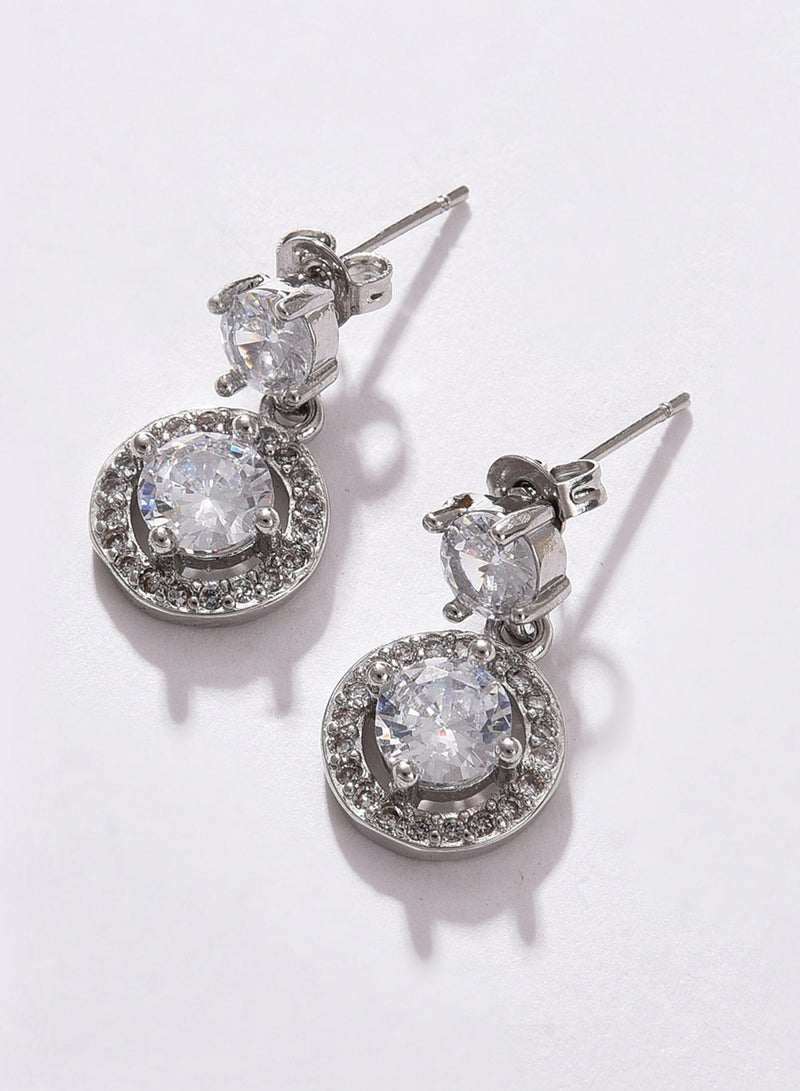 SOHI White Contemporary Artificial Stud Earring Jewellery - Image 1