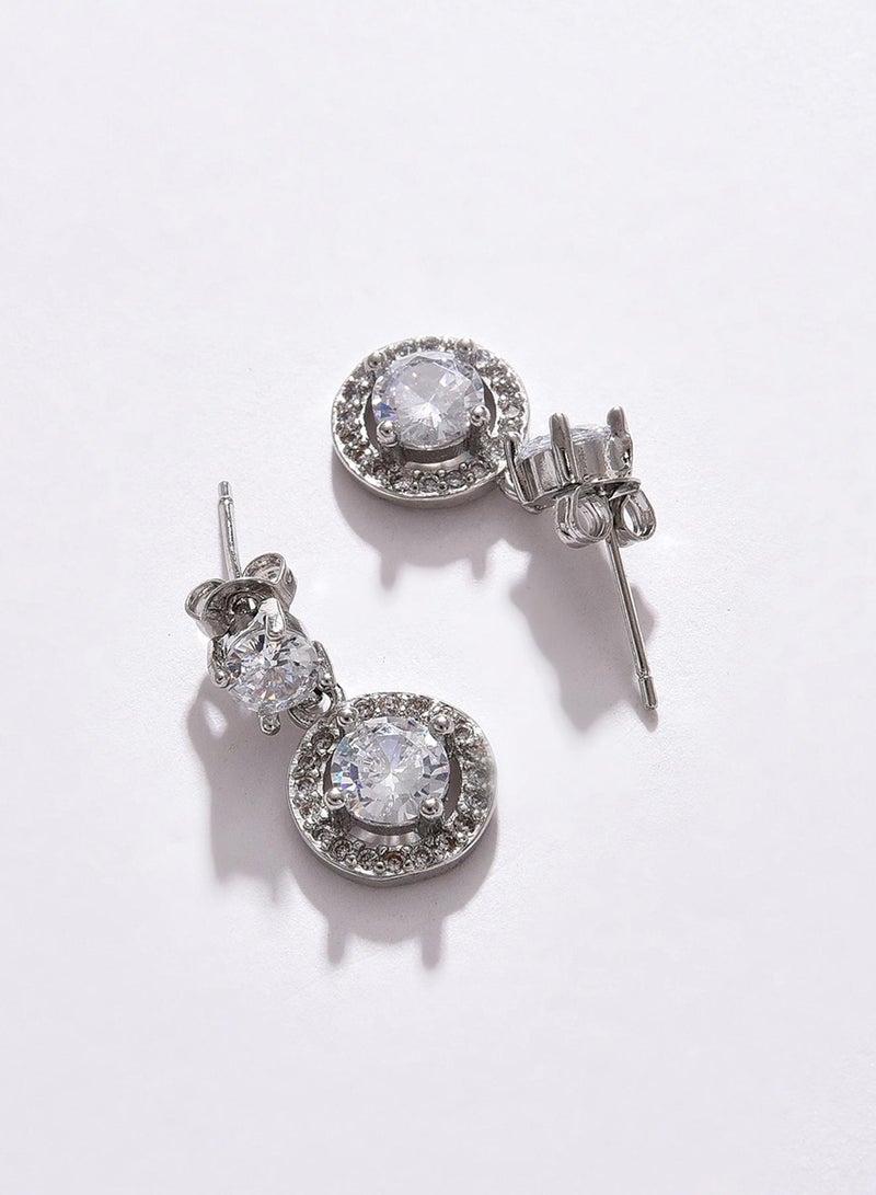 SOHI White Contemporary Artificial Stud Earring Jewellery - Image 3
