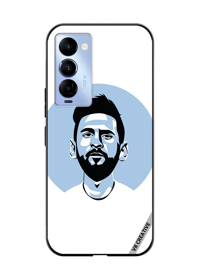 VR CREATIVE Protective Case Cover For Tecno Camon 18/18 P Lionel Messi Vector Design Multicolour - Image 1