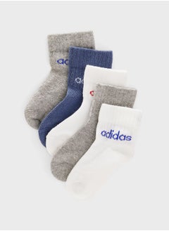 Adidas Kids 5 Pack Linear Ankle Socks  - Image 1
