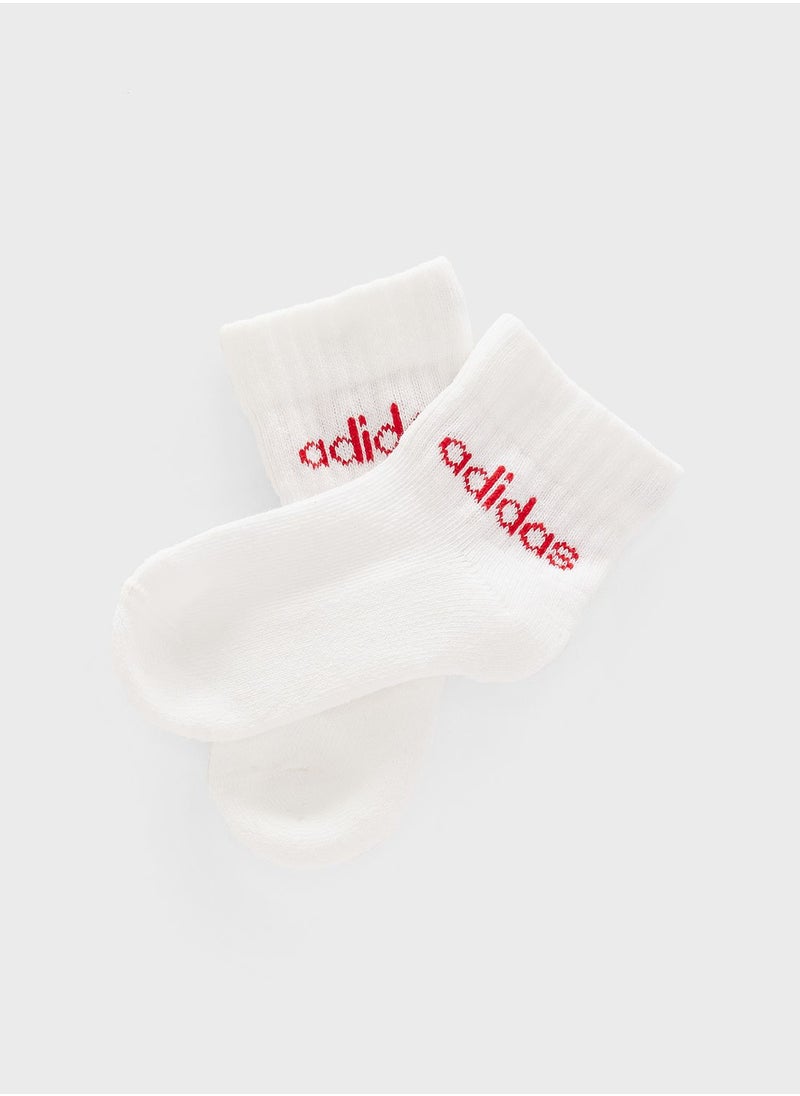 Adidas - Kids 5 Pack Linear Ankle Socks - Image 1