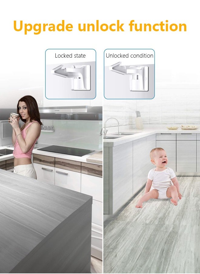 Occuwzz 10 PCS Pack Baby Proof Cabinet Locks with Durable Adhesive for Easy Installation Suitable for Babies Kids  Pets  - Image 5